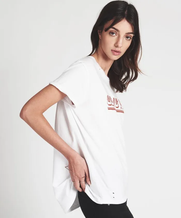 Women SEX INFUSED TEE WHITE One Teaspoon Basic Tees Women SEX INFUSED TEE WHITE One Teaspoon Basic Tees