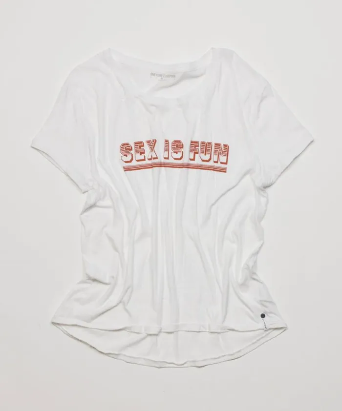 Women SEX INFUSED TEE WHITE One Teaspoon Basic Tees Women SEX INFUSED TEE WHITE One Teaspoon Basic Tees