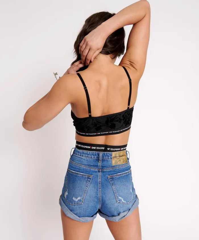 Women SHADOW FLOWER MESH BANDEAU BRALETTE One Teaspoon Intimates Women SHADOW FLOWER MESH BANDEAU BRALETTE One Teaspoon Intimates