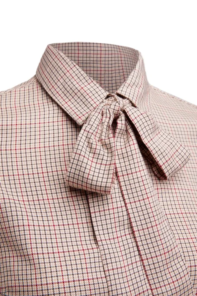 Women Shirts and Blouses Holland Cooper Heritage Shirt Oatmeal Check Women Shirts and Blouses Holland Cooper Heritage Shirt Oatmeal Check