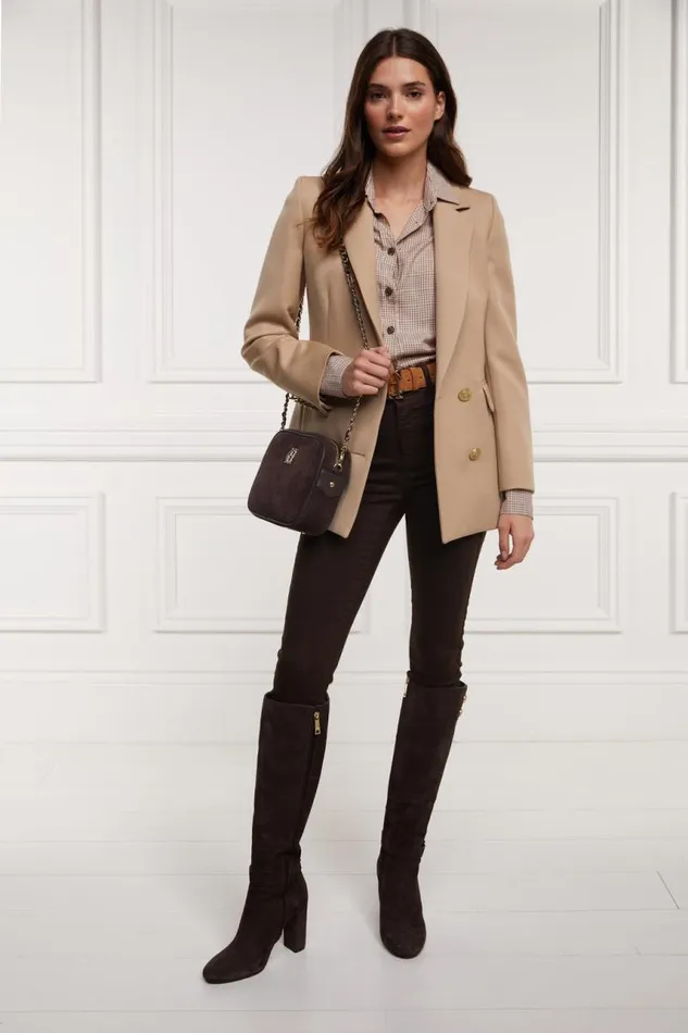 Women Shirts and Blouses Holland Cooper Heritage Shirt Oatmeal Check Women Shirts and Blouses Holland Cooper Heritage Shirt Oatmeal Check