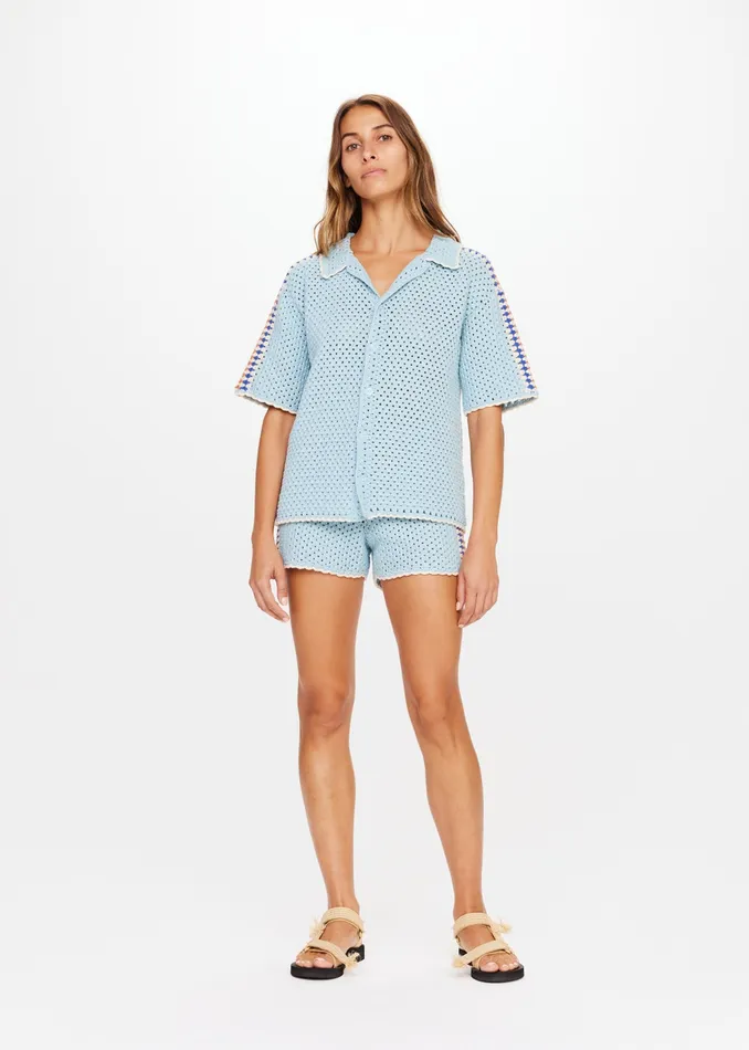 Women Shirts and Tanks THE UPSIDE CASTILLO CROCHET LOVETT SHIRT