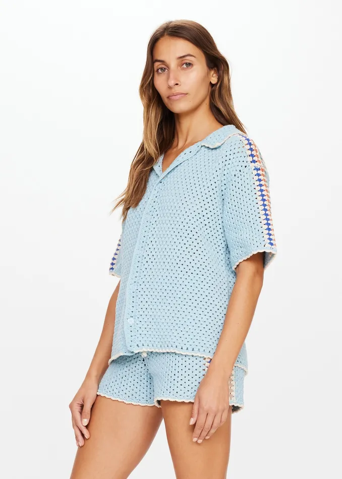 Women Shirts and Tanks THE UPSIDE CASTILLO CROCHET LOVETT SHIRT