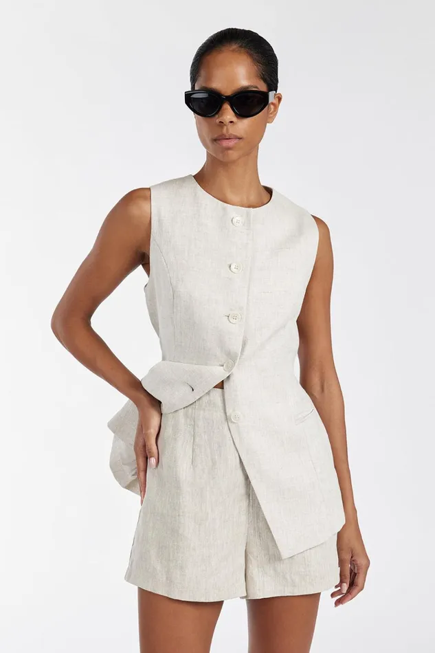 Women Shorts DISSH CORY NATURAL LINEN SHORT