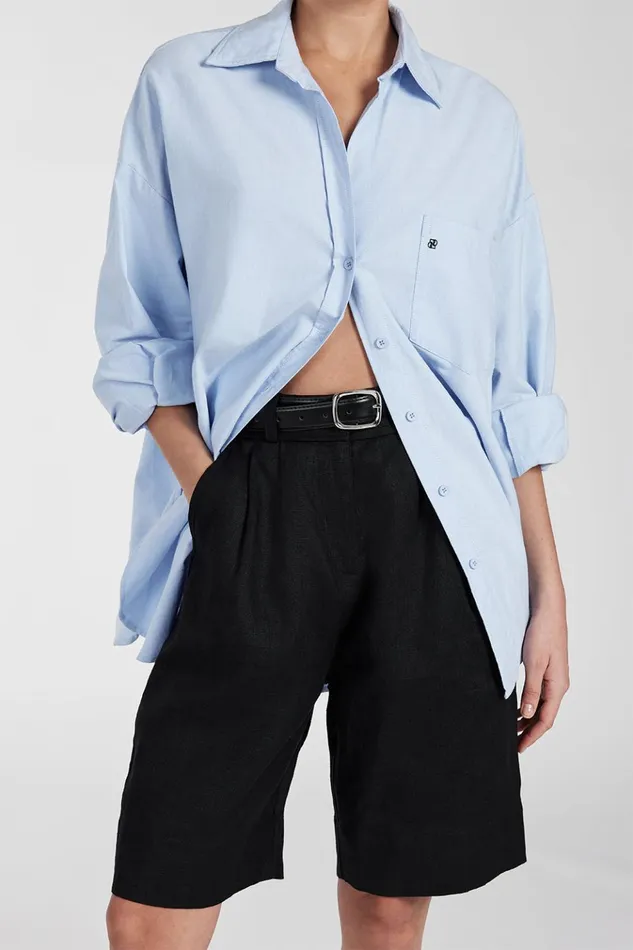 Women Shorts DISSH KAYLA BLACK LINEN BERMUDA SHORT