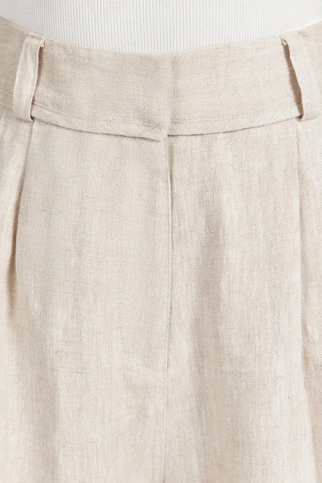 Women Shorts DISSH KAYLA NATURAL LINEN BERMUDA SHORT