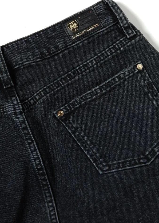 Women Shorts Holland Cooper High Rise Denim Short Washed Black Women Shorts Holland Cooper High Rise Denim Short Washed Black