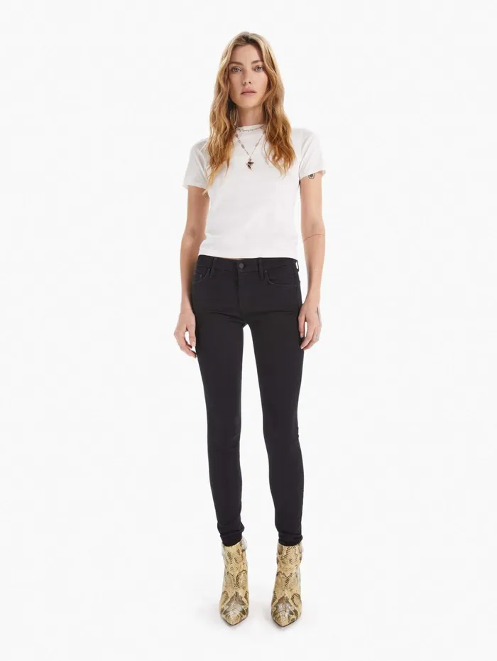 Women Skinny Mother Denim The Looker Black
