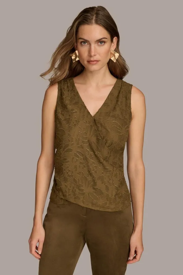 Women SLEEVELESS NOVELTY VNECK BLOUSE Beechgold Donna Karan New York Sweaters And Tops Women SLEEVELESS NOVELTY VNECK BLOUSE Beechgold Donna Karan New York Sweaters And Tops