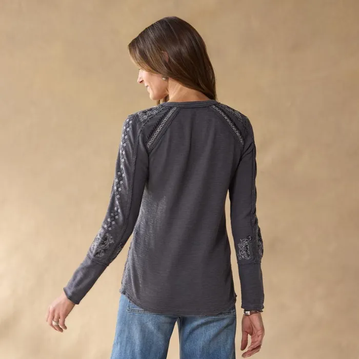 Women Snowflurries Thermal Charcoal Sundance Catalog Tops Women Snowflurries Thermal Charcoal Sundance Catalog Tops