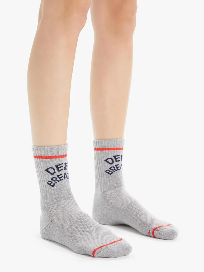 Women SocksLaces Mother Denim Baby Steps Grey