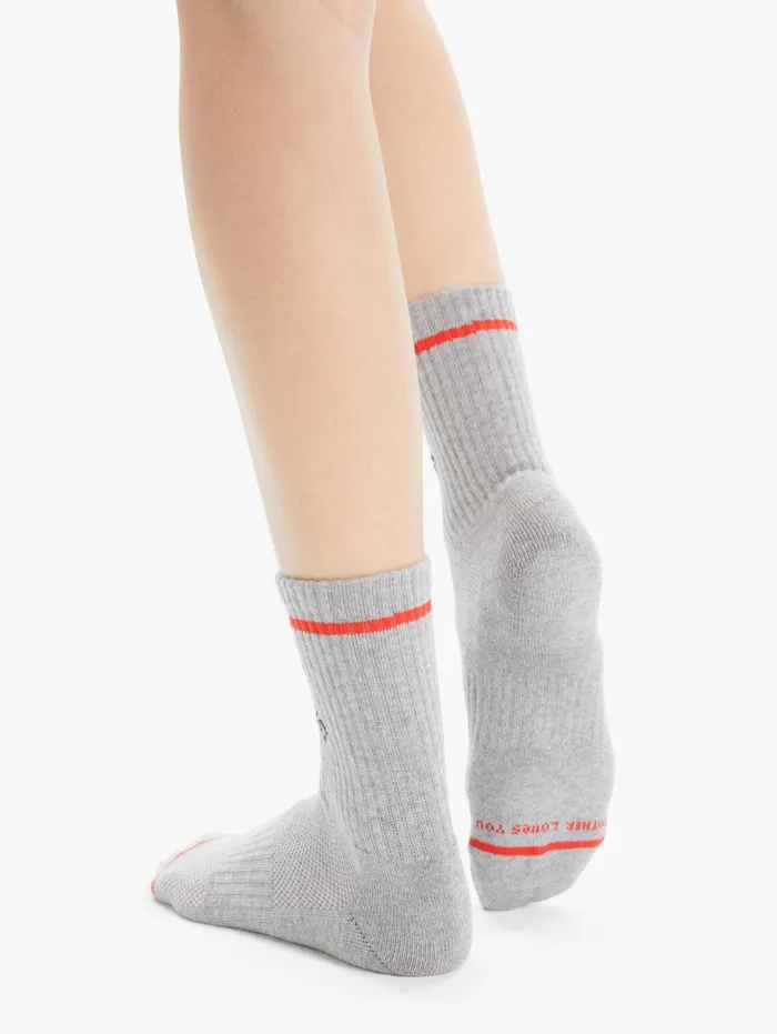 Women SocksLaces Mother Denim Baby Steps Grey