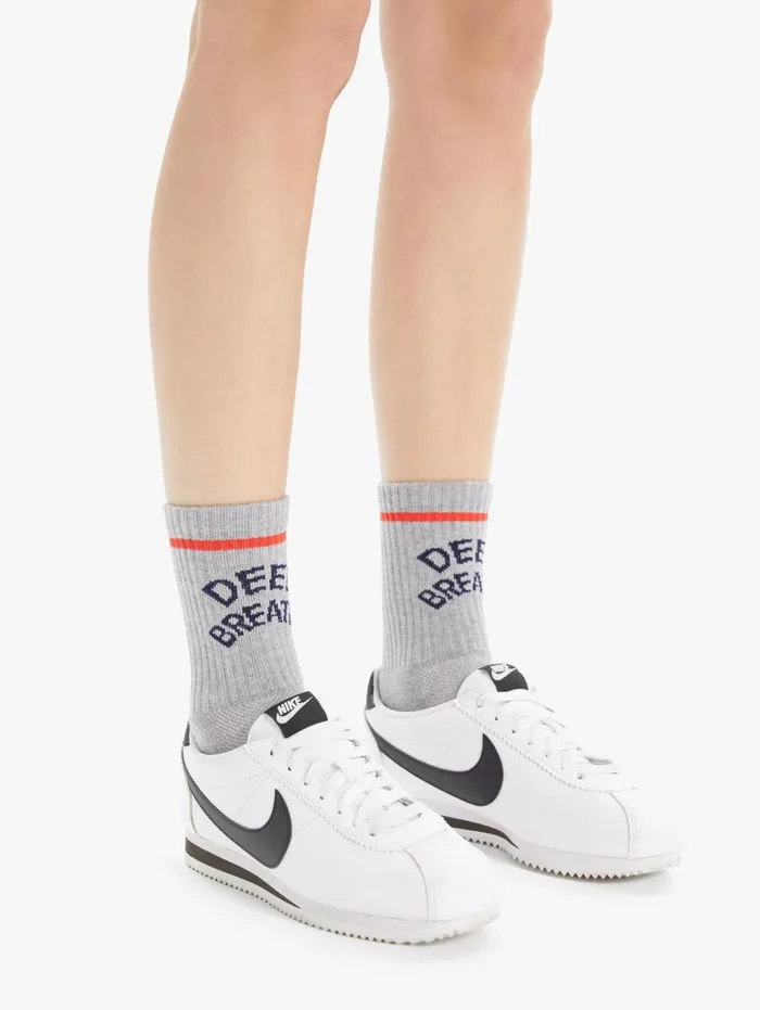 Women SocksLaces Mother Denim Baby Steps Grey