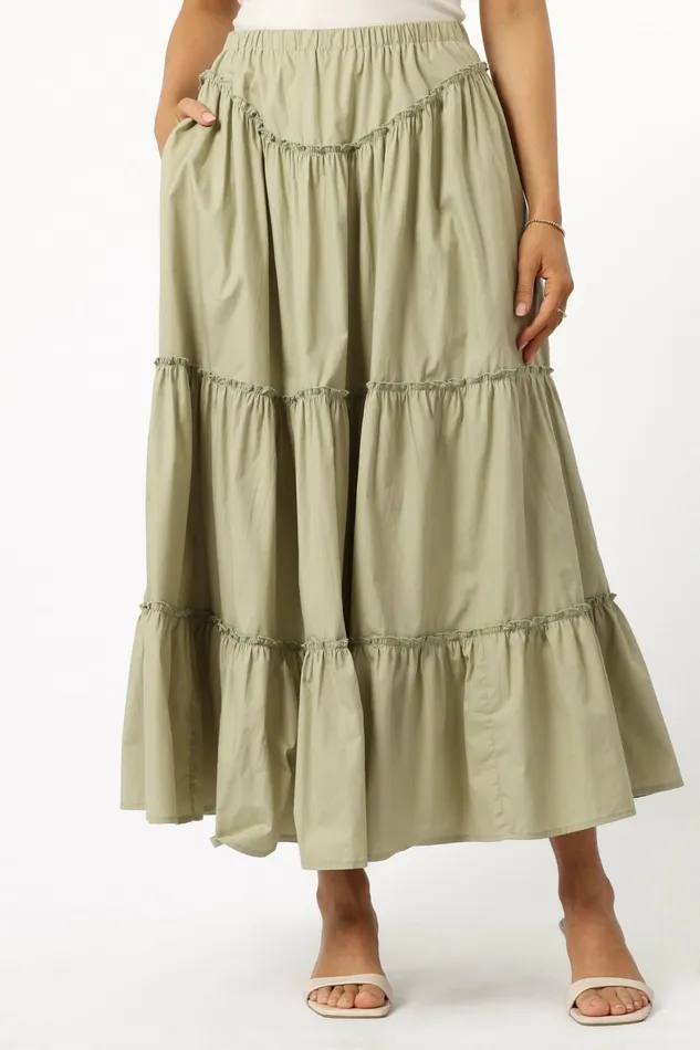 Women Somerset Midi Skirt Pistachio Skirts Petal and Pup