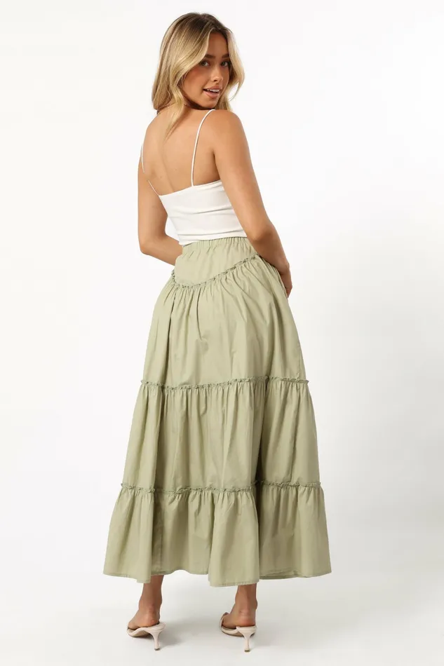 Women Somerset Midi Skirt Pistachio Skirts Petal and Pup