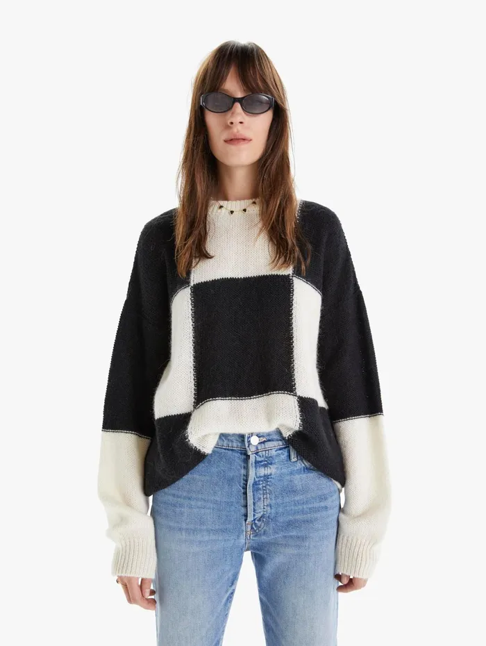 Women Sweaters Mother Denim The Long Drop Jumper Black