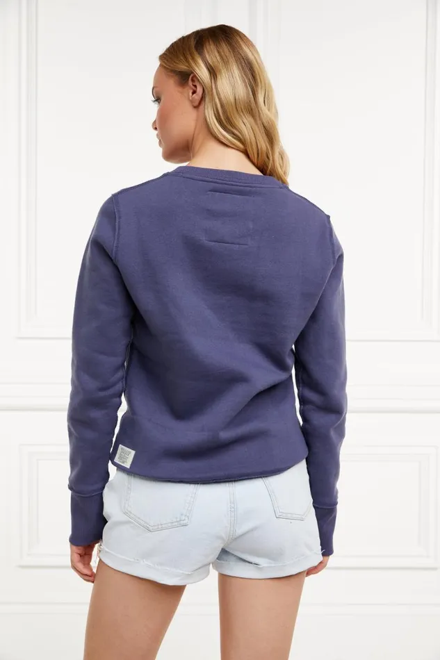 Women Sweatshirts Holland Cooper Varsity Crew Yale Blue