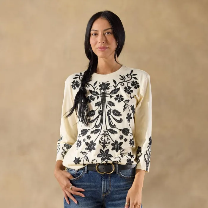 Women Talithia 34 Crewneck Tee Black Sundance Catalog Tops Women Talithia 34 Crewneck Tee Black Sundance Catalog Tops