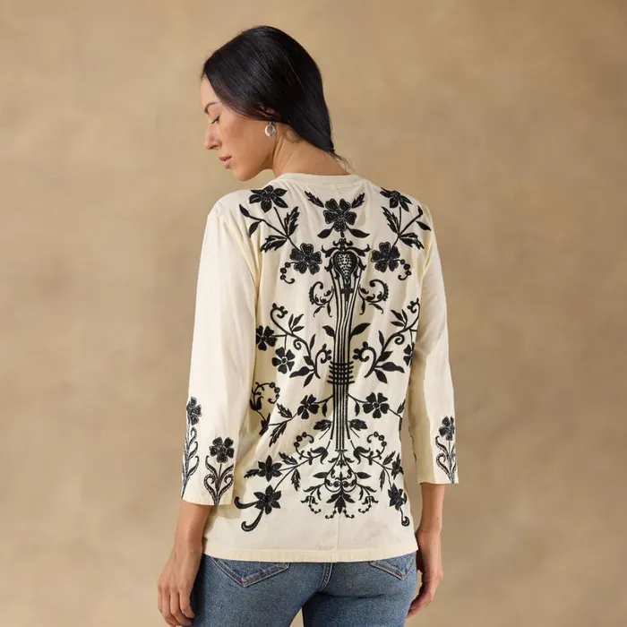 Women Talithia 34 Crewneck Tee Black Sundance Catalog Tops Women Talithia 34 Crewneck Tee Black Sundance Catalog Tops