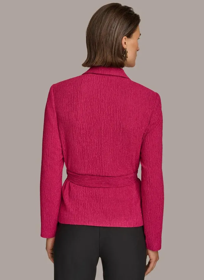 Women TEXTURE BELTED WRAP JACKET Cactus Flower Donna Karan New York Jackets And Blazers Women TEXTURE BELTED WRAP JACKET Cactus Flower Donna Karan New York Jackets And Blazers