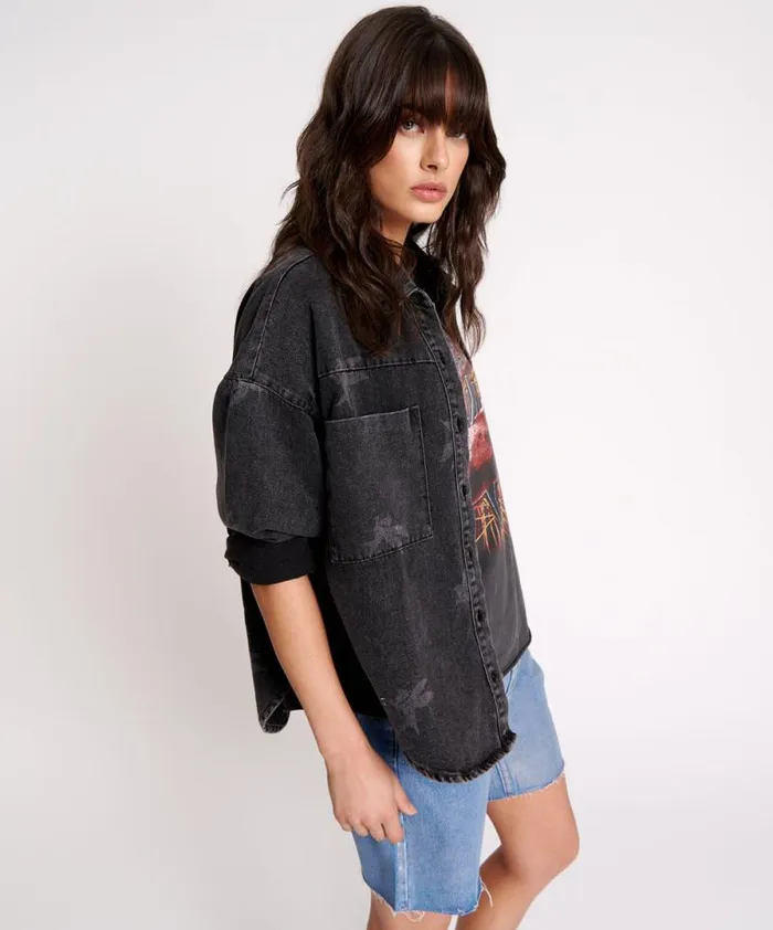 Women THE BOWER DARIA SHACKET One Teaspoon Denim Shirts