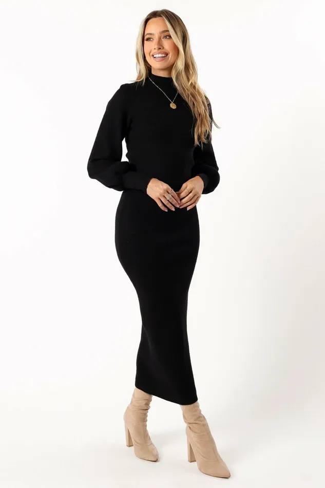 Women Tilbury Knitted Set Black Matching Sets Petal and Pup