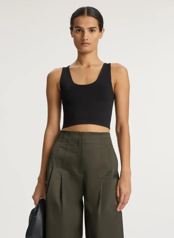 Women Tops ALC Cleo Compact Knit Top Black