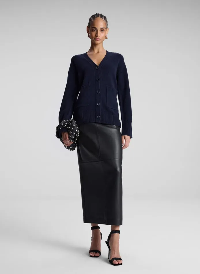 Women Tops ALC Emory Cashmere Cardigan Navy