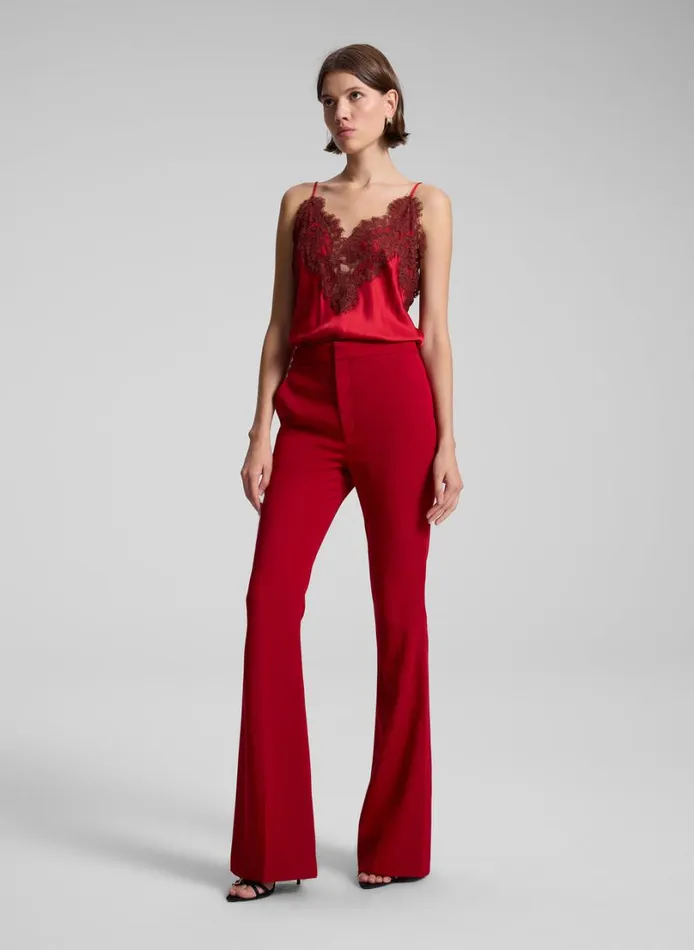 Women Tops ALC Lennon Satin And Lace Camisole Top Really Redbosco