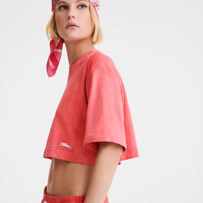 Women Tops and Blouses Longchamp Leather crop top Blush Women Tops and Blouses Longchamp Leather crop top Blush