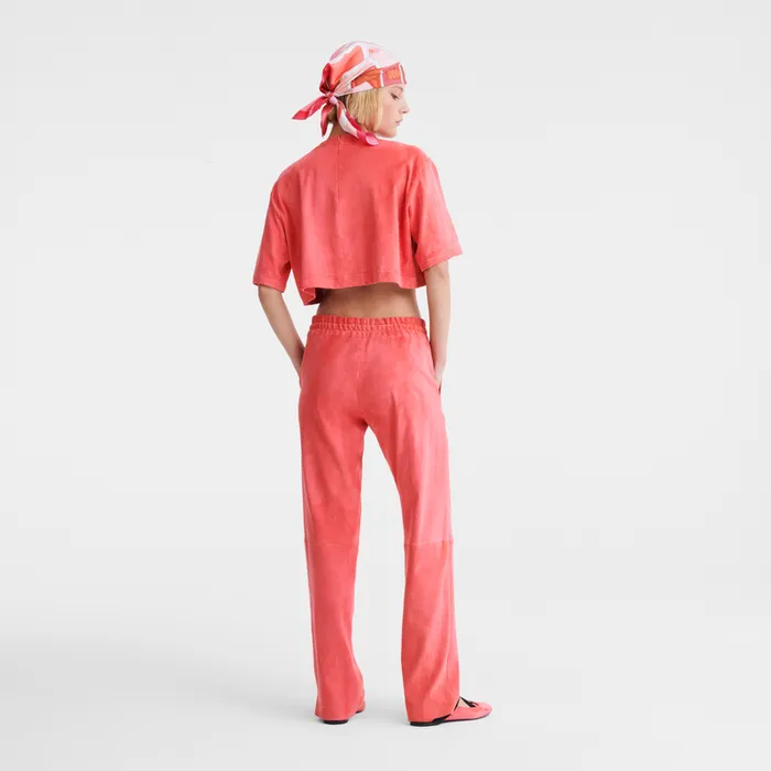 Women Tops and Blouses Longchamp Leather crop top Blush Women Tops and Blouses Longchamp Leather crop top Blush
