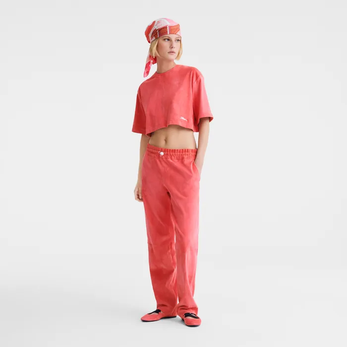 Women Tops and Blouses Longchamp Leather crop top Blush Women Tops and Blouses Longchamp Leather crop top Blush