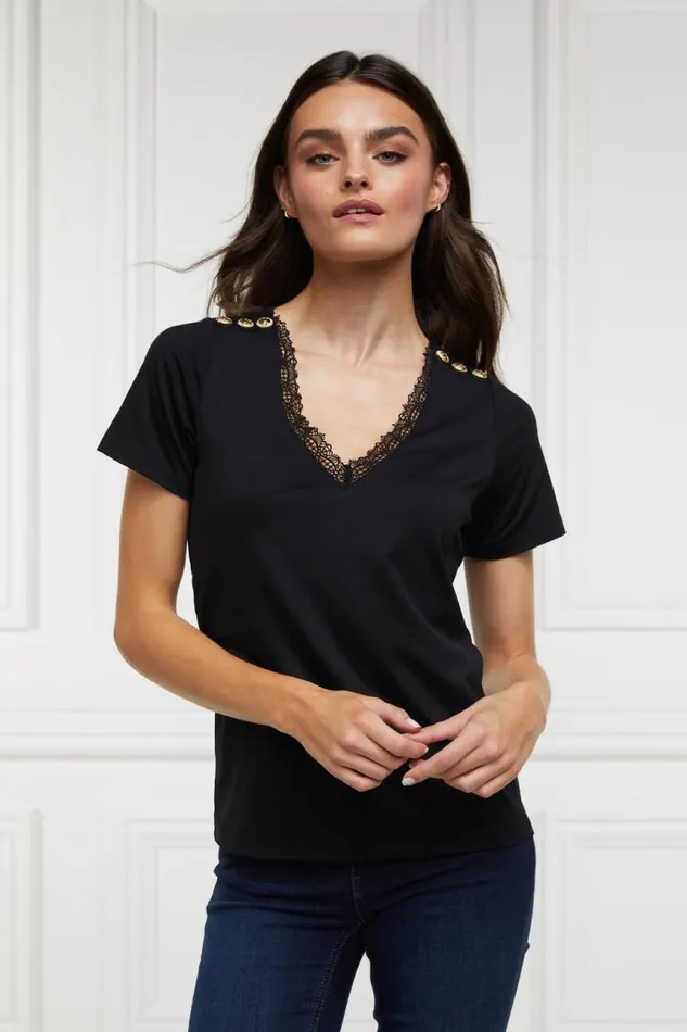 Women Tops Holland Cooper Amelia Tee Black