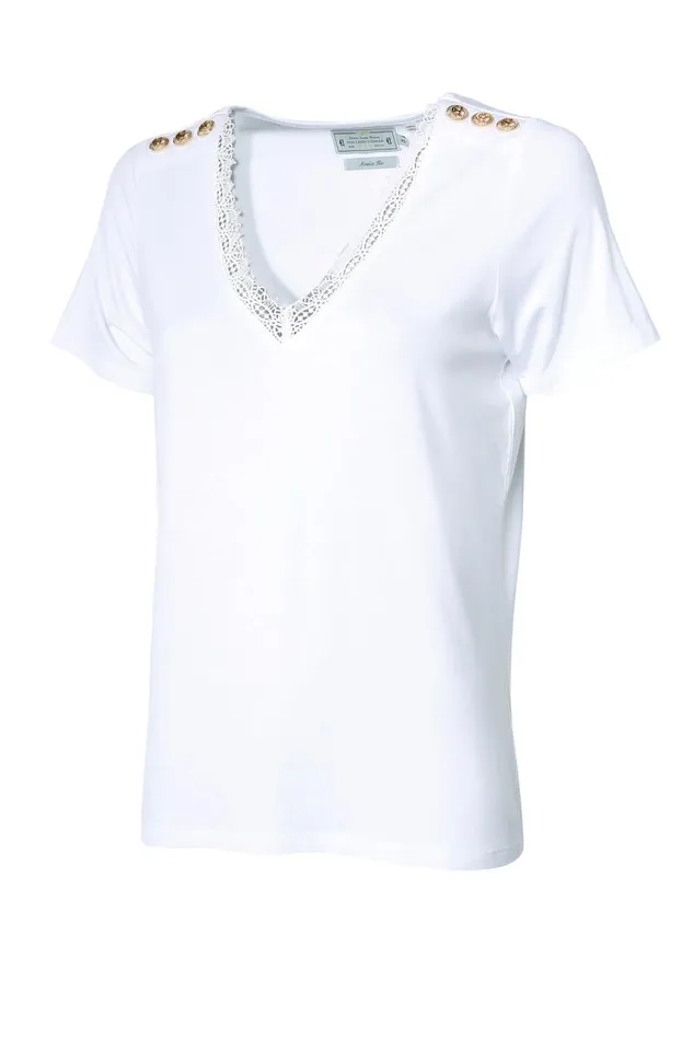Women Tops Holland Cooper Amelia Tee White