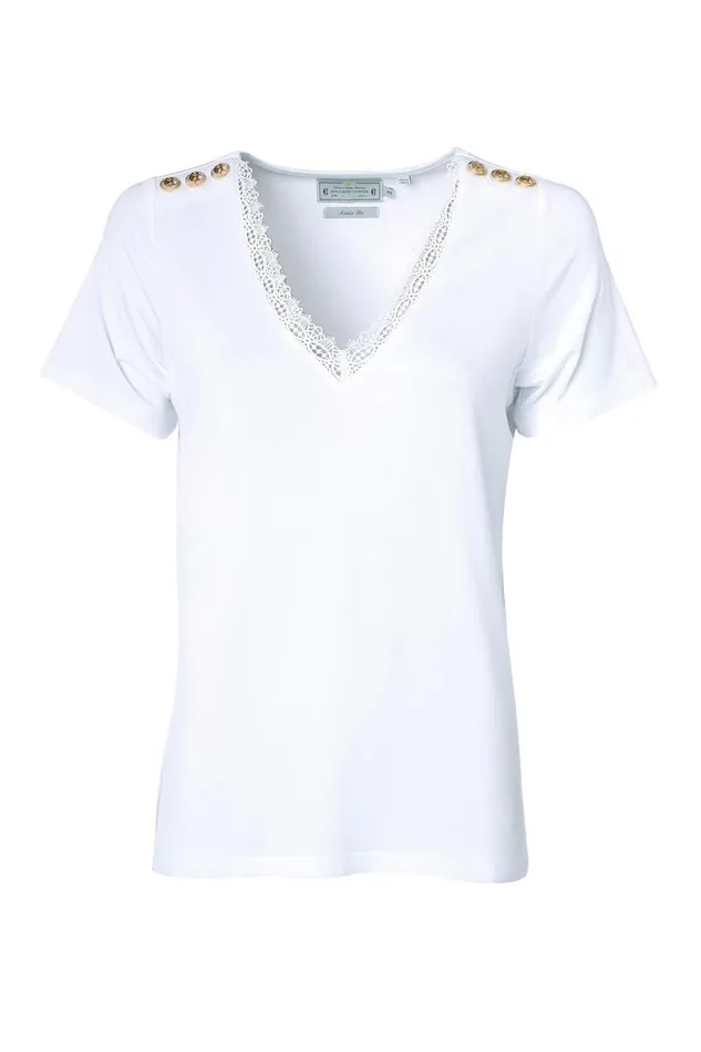 Women Tops Holland Cooper Amelia Tee White