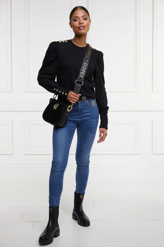 Women Tops Holland Cooper Kelso Crew Black Women Tops Holland Cooper Kelso Crew Black