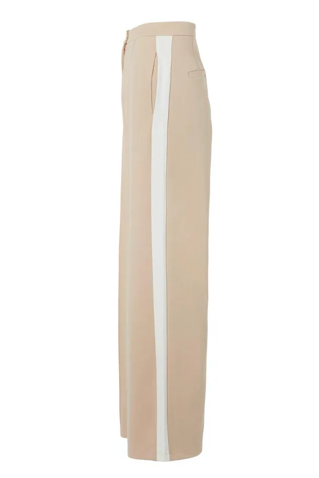 Women Trousers Holland Cooper Wide Leg Pant Camel