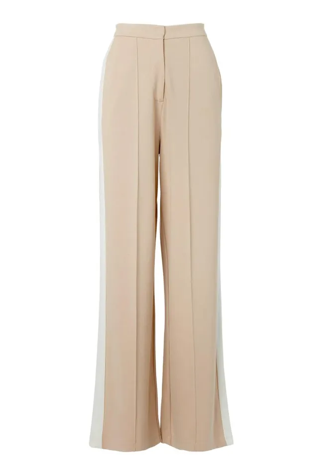 Women Trousers Holland Cooper Wide Leg Pant Camel
