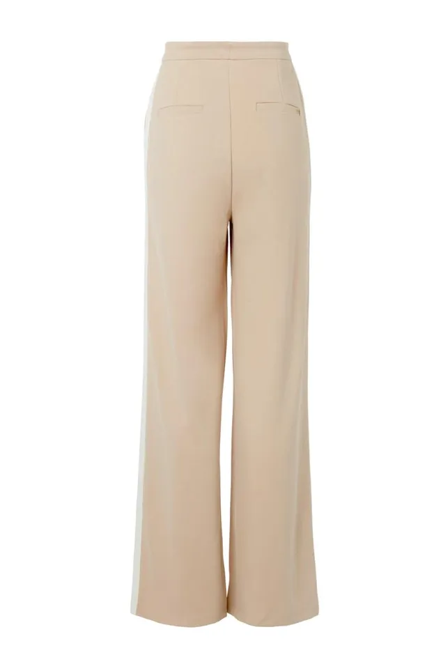Women Trousers Holland Cooper Wide Leg Pant Camel