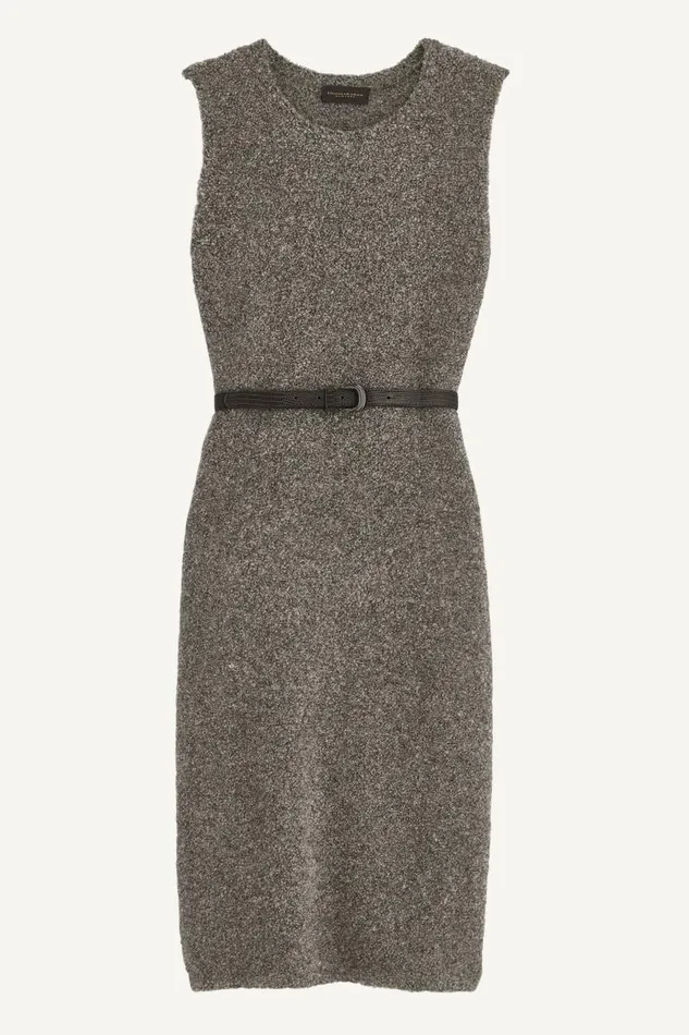 Women TWO PIECE SWEATER DRESS WITH BELT Tin Heather Donna Karan New York Dresses And Jumpsuits Women TWO PIECE SWEATER DRESS WITH BELT Tin Heather Donna Karan New York Dresses And Jumpsuits