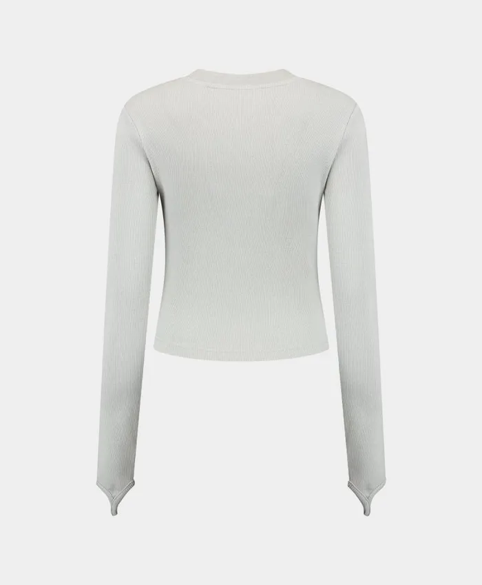 Women Ultimate Grey Logo Rib Top Daily Paper Tops Women Ultimate Grey Logo Rib Top Daily Paper Tops