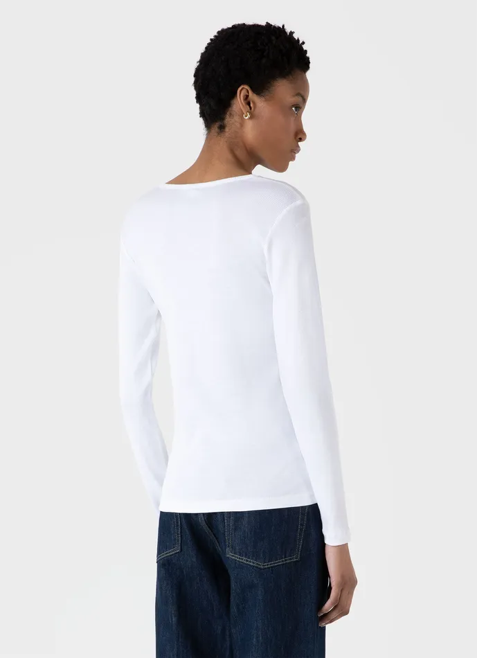 Women ussunspel Rib Henley White Tshirts and Tops Women ussunspel Rib Henley White Tshirts and Tops