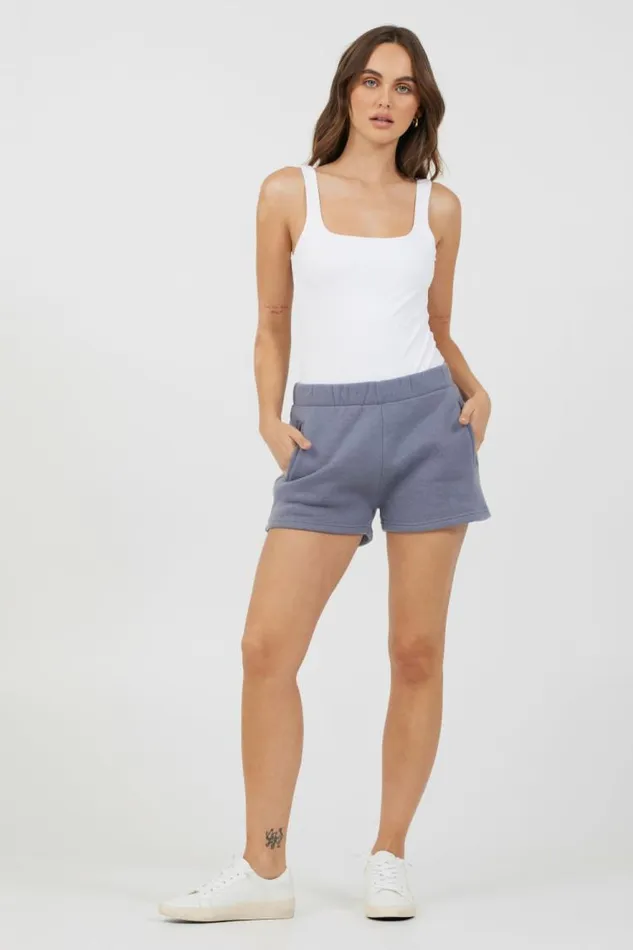 Women Vintage Havana All Bottoms Storm Blue Essential Fleece Shorts Storm Blue