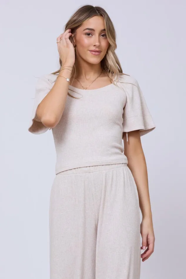 Women Vintage Havana Casual Tops Heather Oatmeal Drapey Knit Puff Sleeve Top Heather Oatmeal Women Vintage Havana Casual Tops Heather Oatmeal Drapey Knit Puff Sleeve Top Heather Oatmeal
