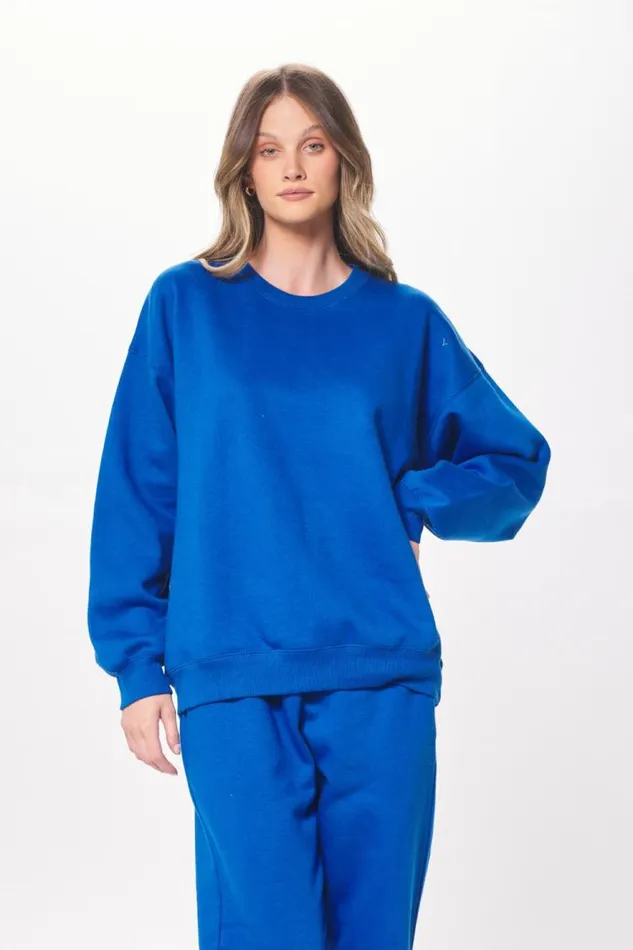 Women Vintage Havana Hoodies Vivid Blue Proweave Crewneck Sweatshirt Vivid Blue Women Vintage Havana Hoodies Vivid Blue Proweave Crewneck Sweatshirt Vivid Blue