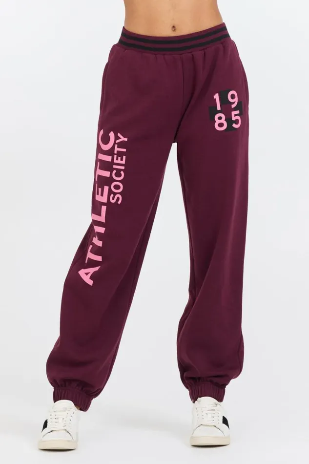 Women Vintage Havana Joggers Cabernet W Rose Printed Heavy Surf Wash Jogger Cabernet Women Vintage Havana Joggers Cabernet W Rose Printed Heavy Surf Wash Jogger Cabernet