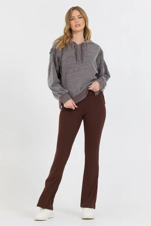 Women Vintage Havana Sweatshirts Chocolate Syrup Reverse Fleece Hoodie Chocolate