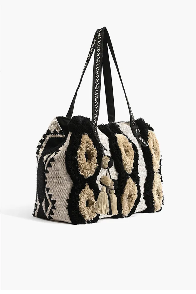 Women Whisper White Fringe Embroidered Weekender Bag Travel and Beach Bags America and Beyond
