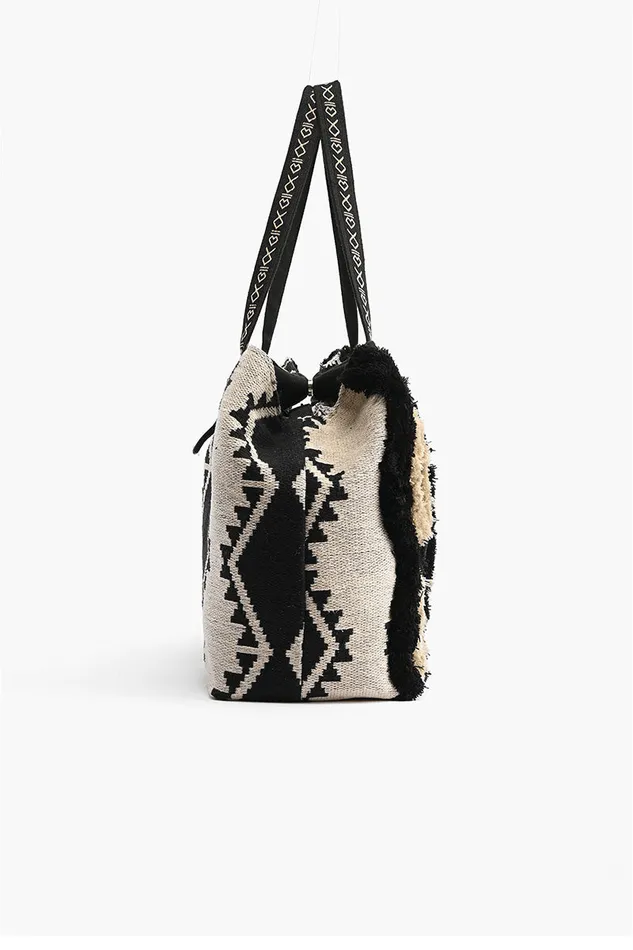 Women Whisper White Fringe Embroidered Weekender Bag Travel and Beach Bags America and Beyond