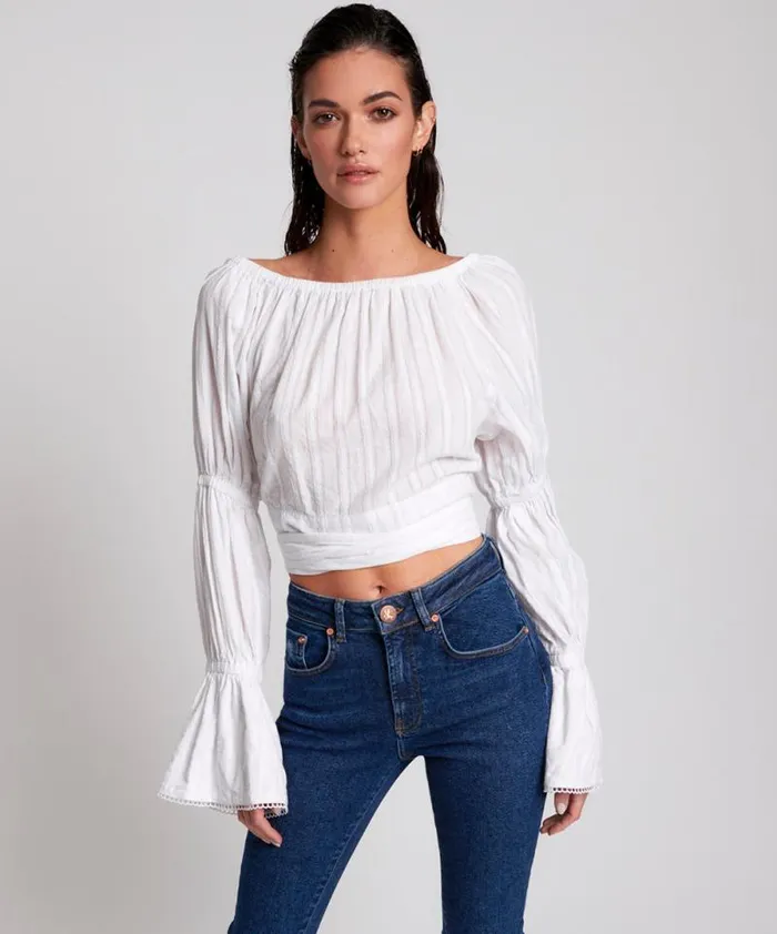 Women WHITE SUMMER NIGHTS CROP One Teaspoon Tops Women WHITE SUMMER NIGHTS CROP One Teaspoon Tops